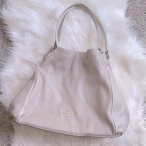 Coach Edie 31 Pebbled Leather Hobo Shoulder Bag EUC